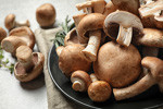 bowl of fresh uncooked mushrooms